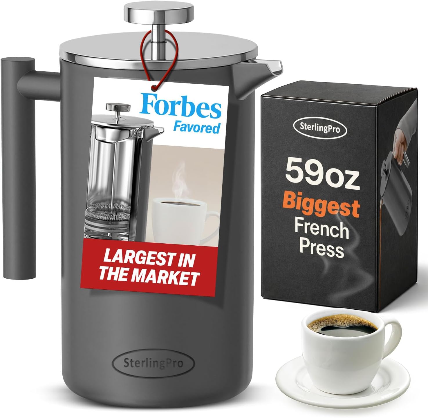 59 oz French Press — Gray